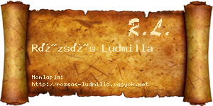 Rózsás Ludmilla névjegykártya